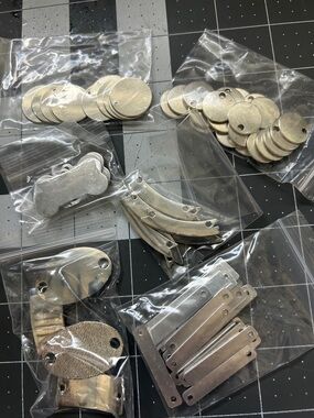 #1 - Silver Tone Metal Jewelry Blanks - Mixed Shapes